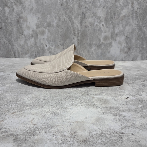 CL by Laundry Women's Mules Flats Slip On Cream Ivory Size 10 - Picture 4 of 7